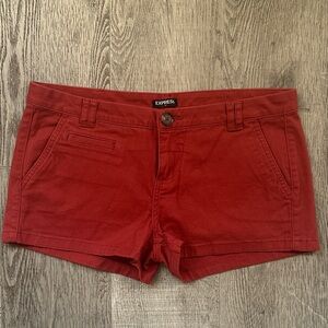 Express low Waist burnt Red Women's Shorts